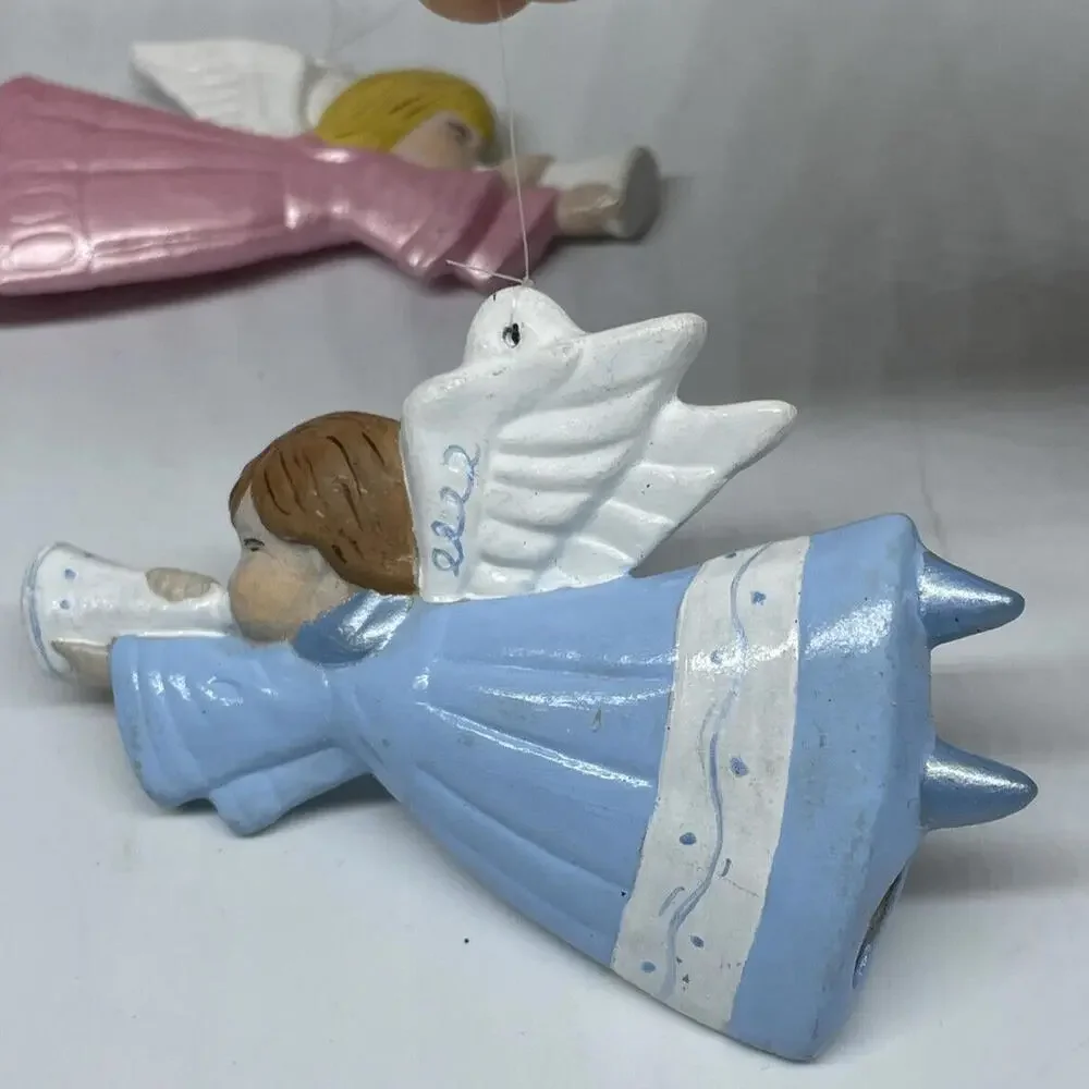 Hand Painted‎ Ceramic Christmas Ornaments Vintage Mixed LOT of 10